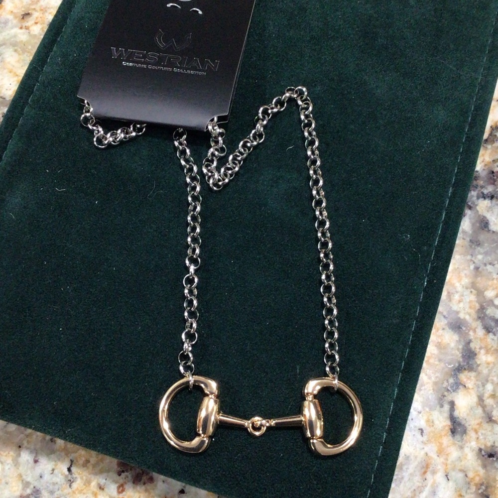 Gold and Silver Horse Bit Necklace (non tarnishing)